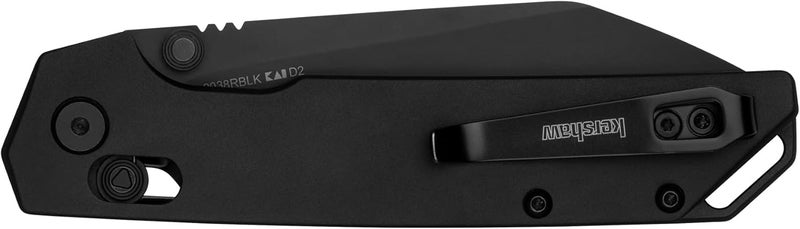 Kershaw Iridium Reverse Tanto Folding Pocket Knife, Sleek 3.4 inch D2 Steel Blade, DuraLock Locking Mechanism, Aluminum Handle, Designed in the USA - Image 4